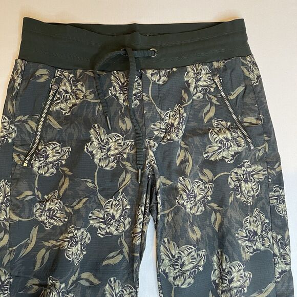 Athleta Size 6 Trekkie North Printed Jogger Pant Green Floral Active Athleisure - Picture 4 of 10
